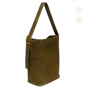New Margot Large Suede Leather Tote Bag Green